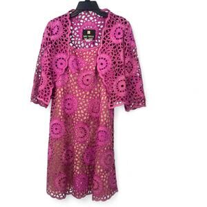 Max Nugus 2 / S Haute Couture dress & matching jacket embroidery lace cutouts